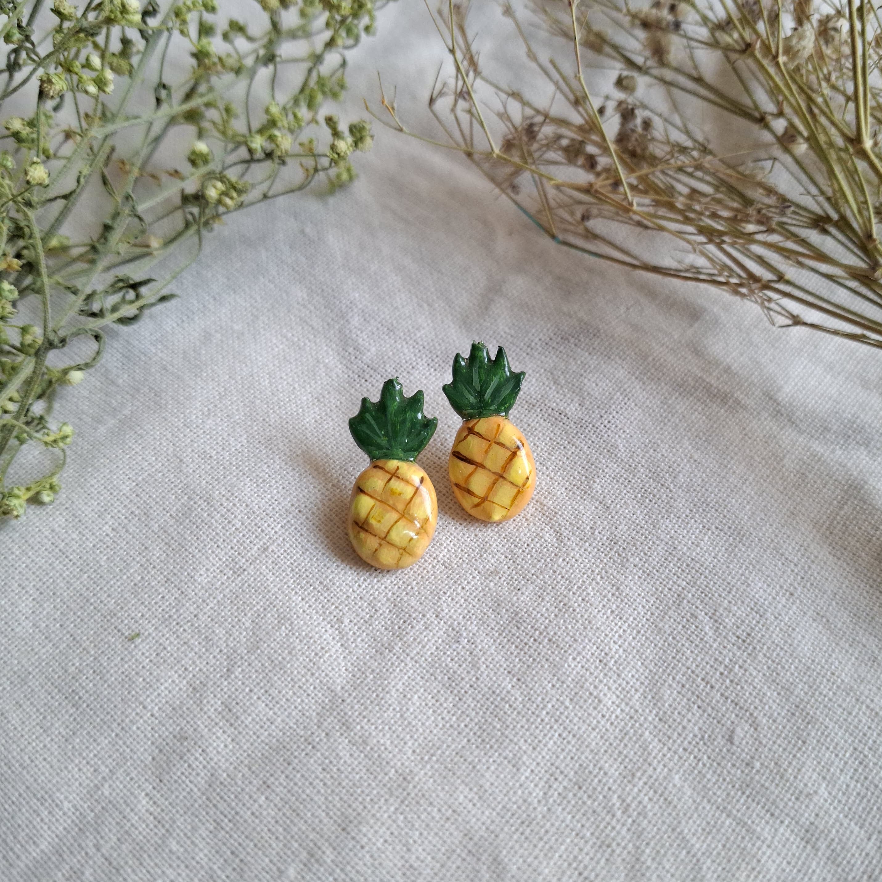 Handmade Pineapple Earrings 🍍