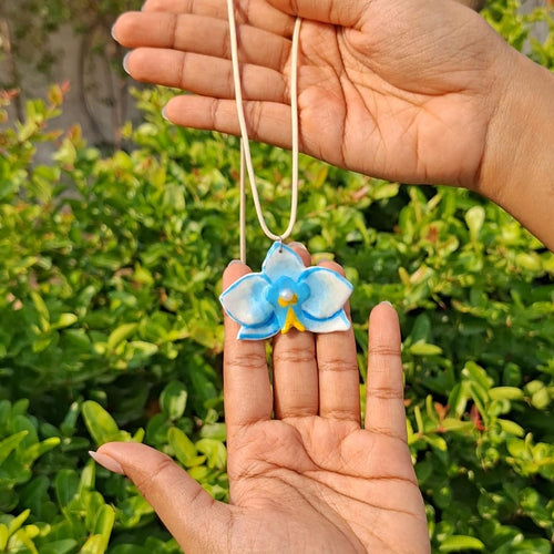 Blue Orchid Necklace