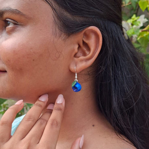 Blue berry earrings