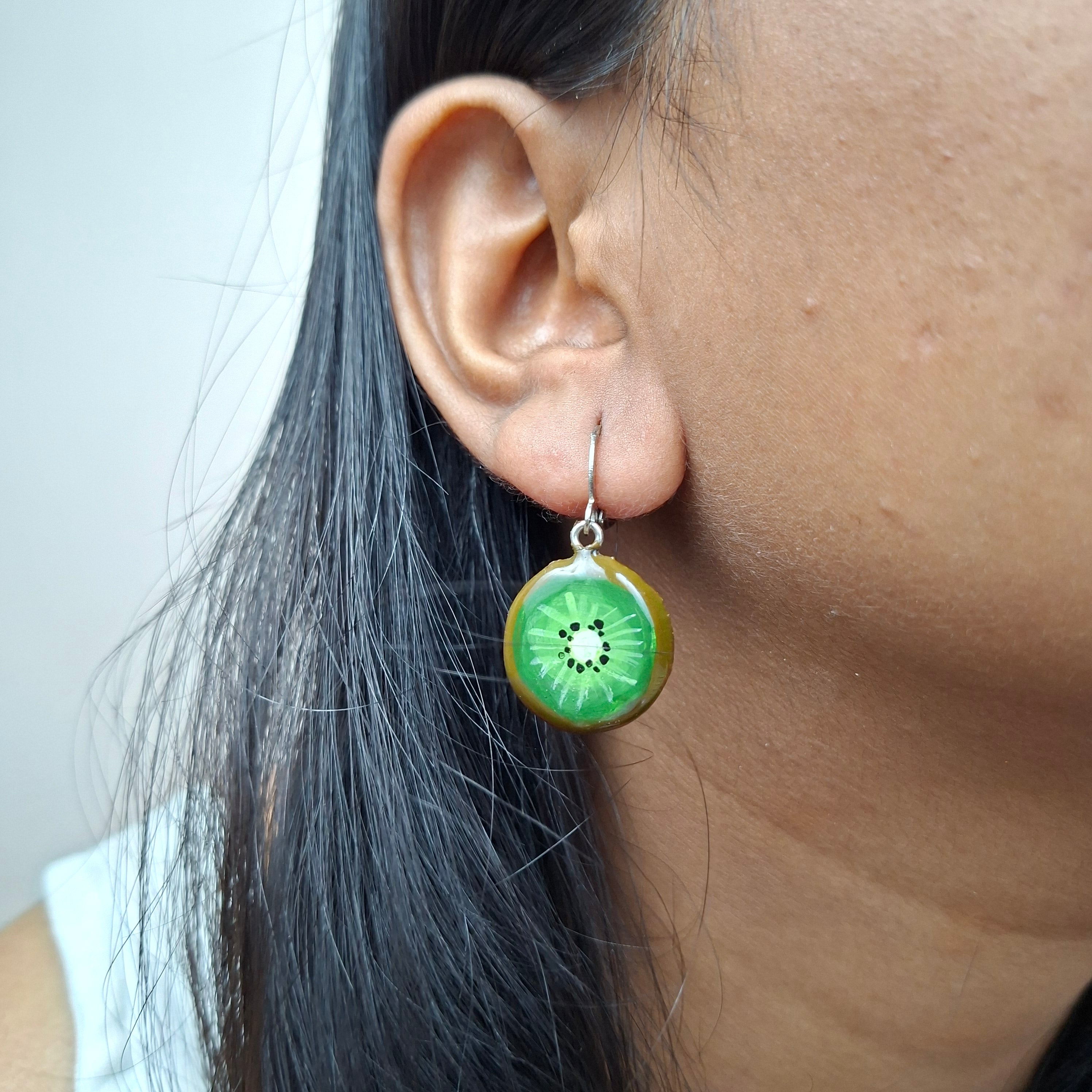 Handmade Kiwi Earrings