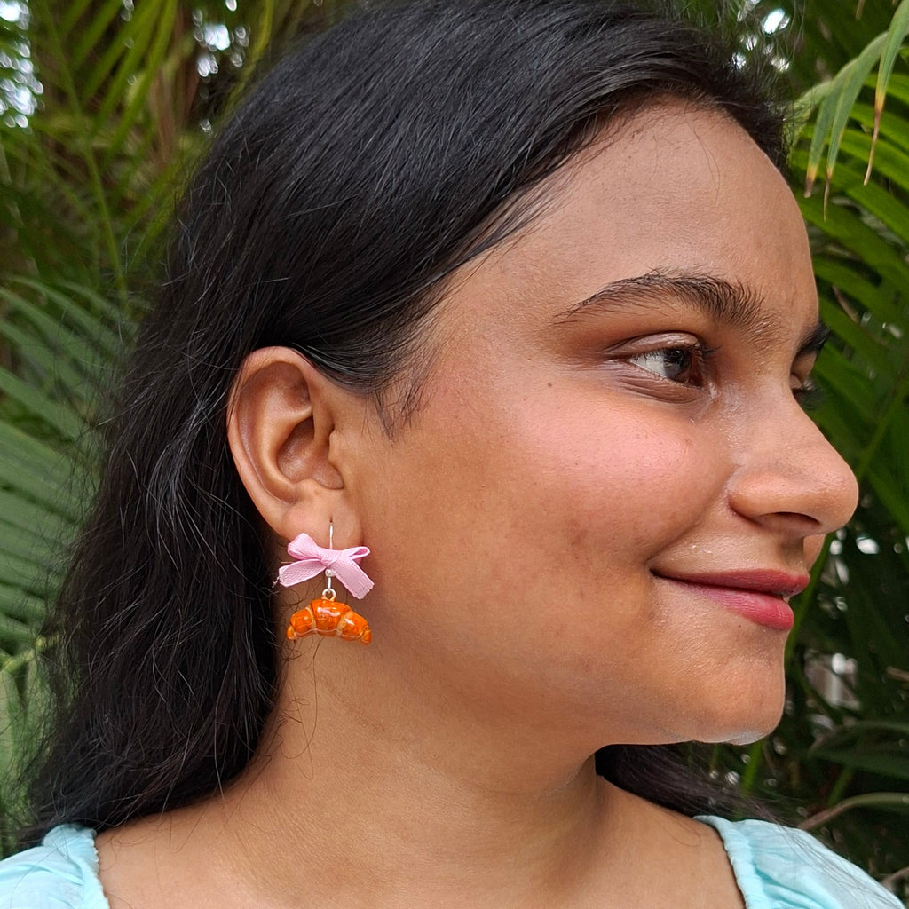 Croissant Bow Earrings