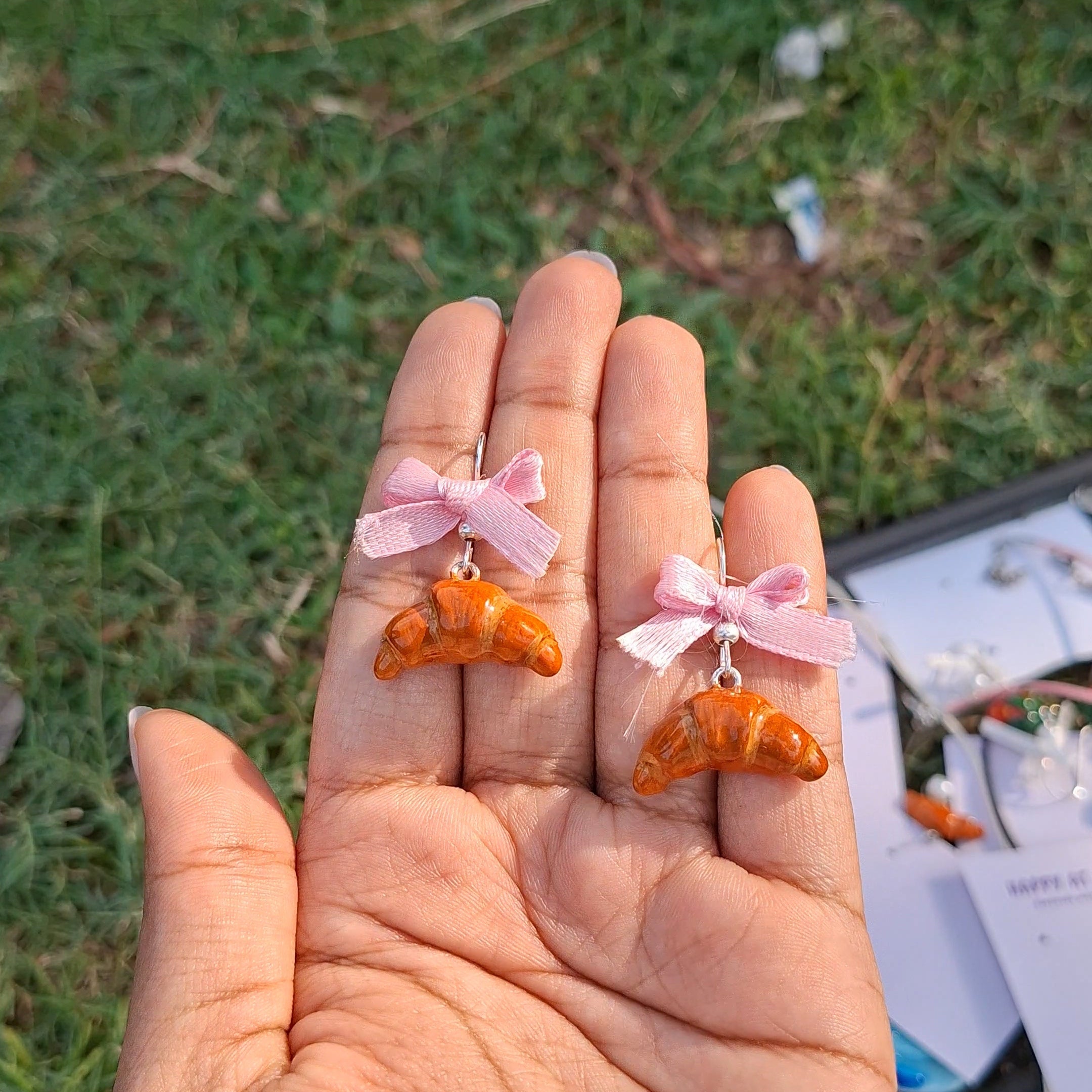 Croissant Bow Earrings
