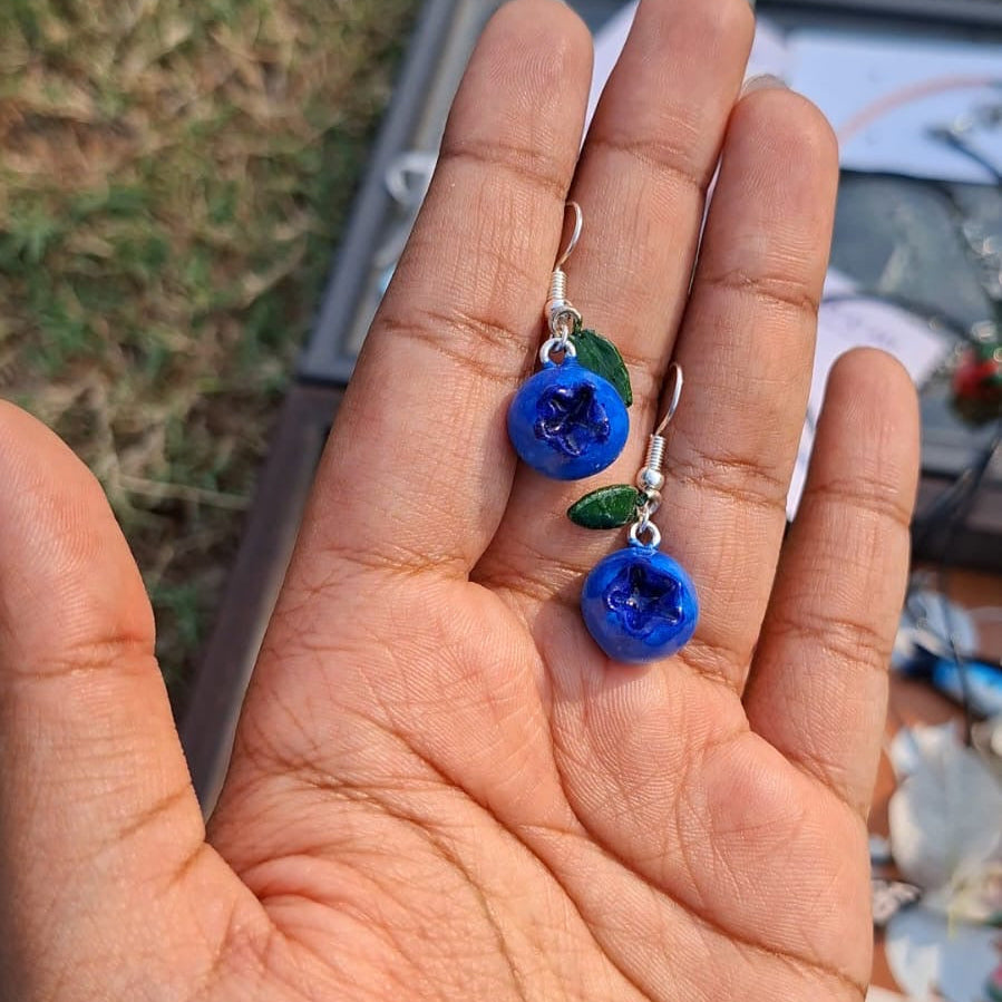 Blue berry earrings