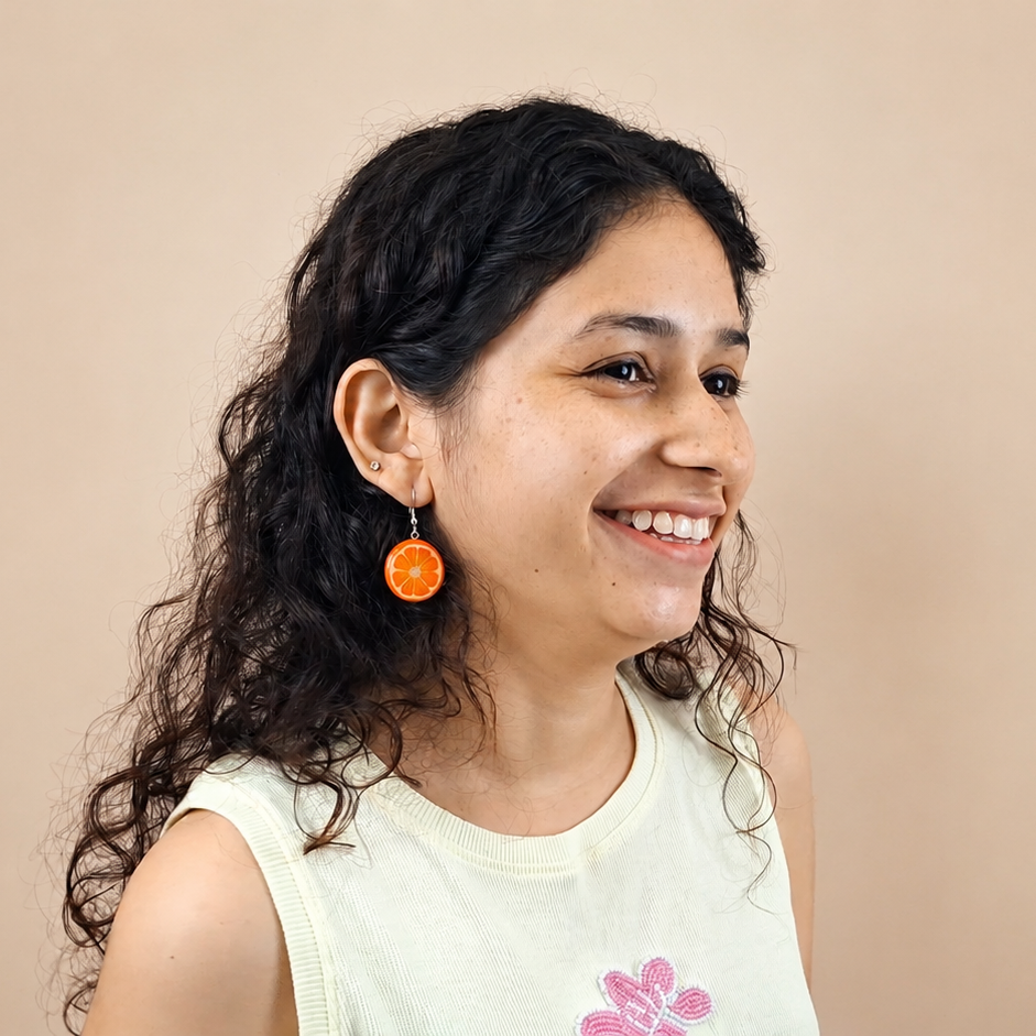 Orange Slice Earrings