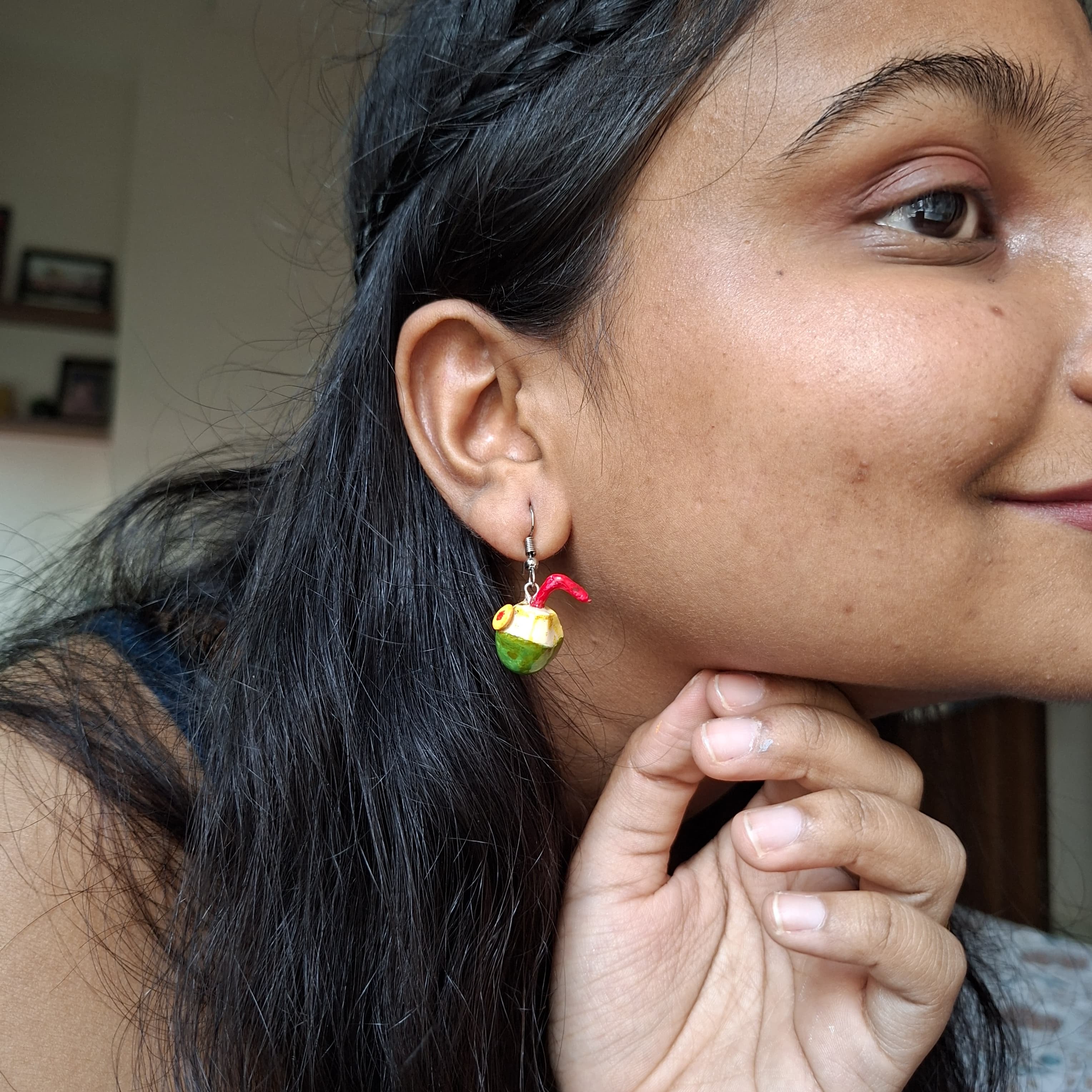 Handmade Tender Coconut Earrings 🌴
