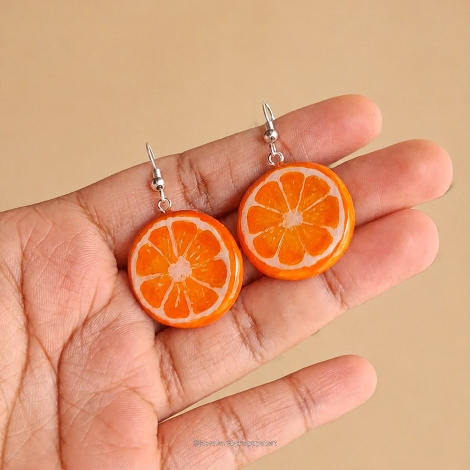 Orange Slice Earrings