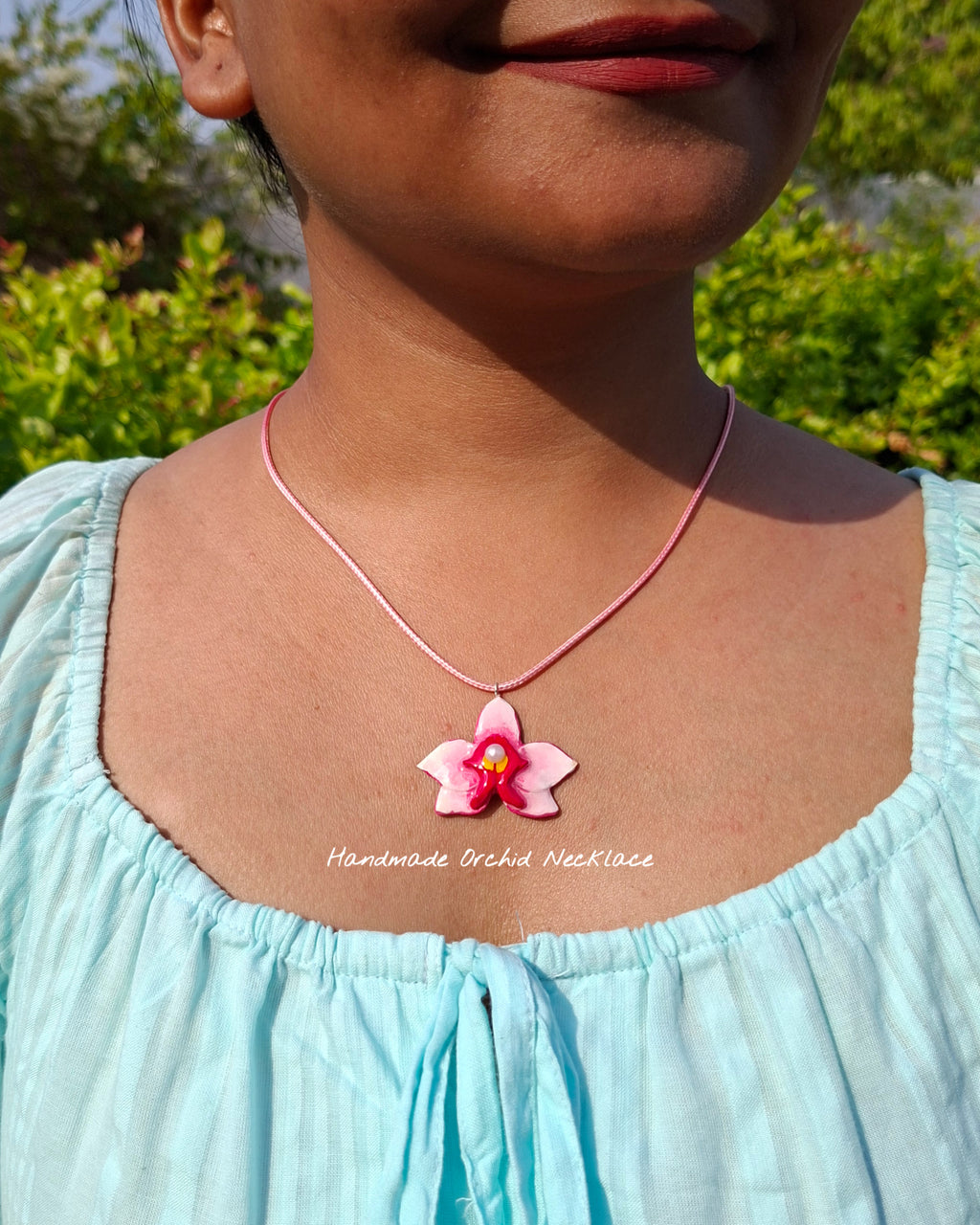 Handmade Orchid Necklace🌸