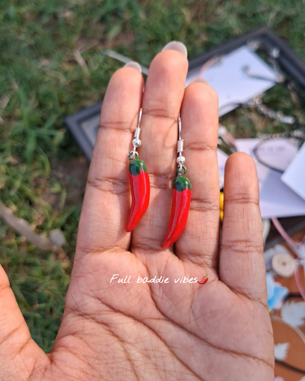 Handmade Red Chilly Earrings🌶️