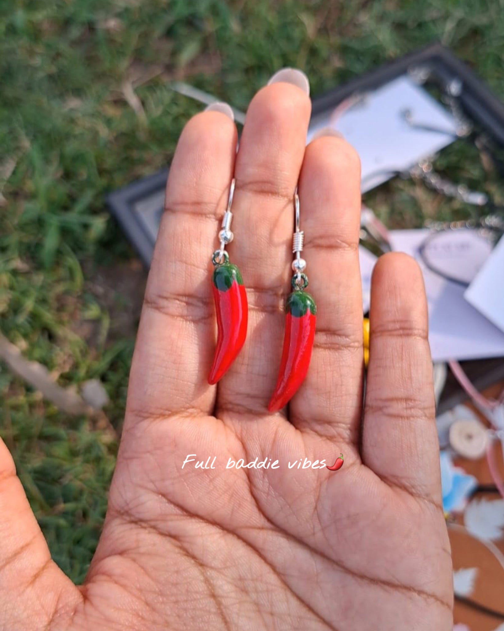 Handmade Red Chilly Earrings🌶️
