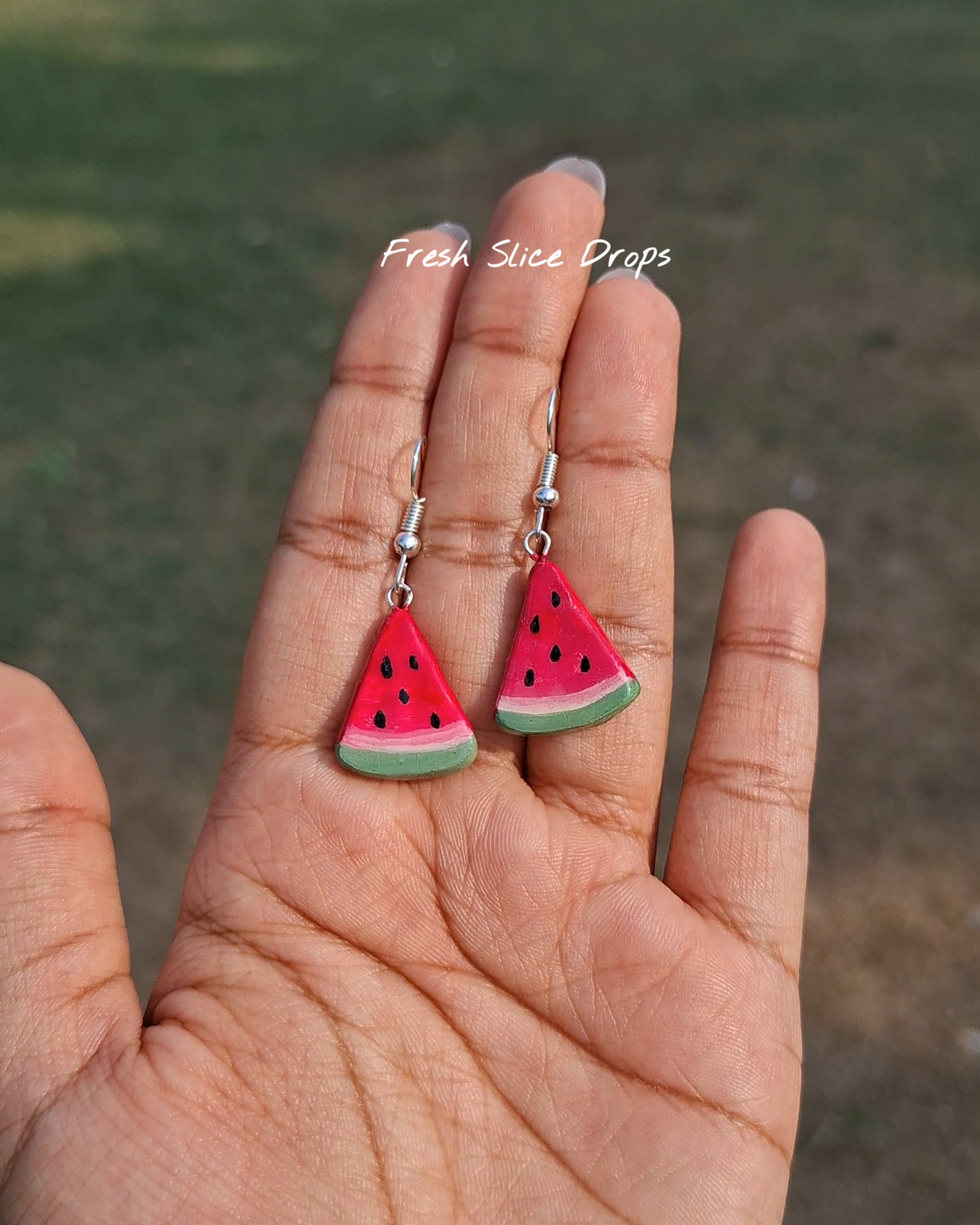 Handmade Watermelon Earrings 🍉