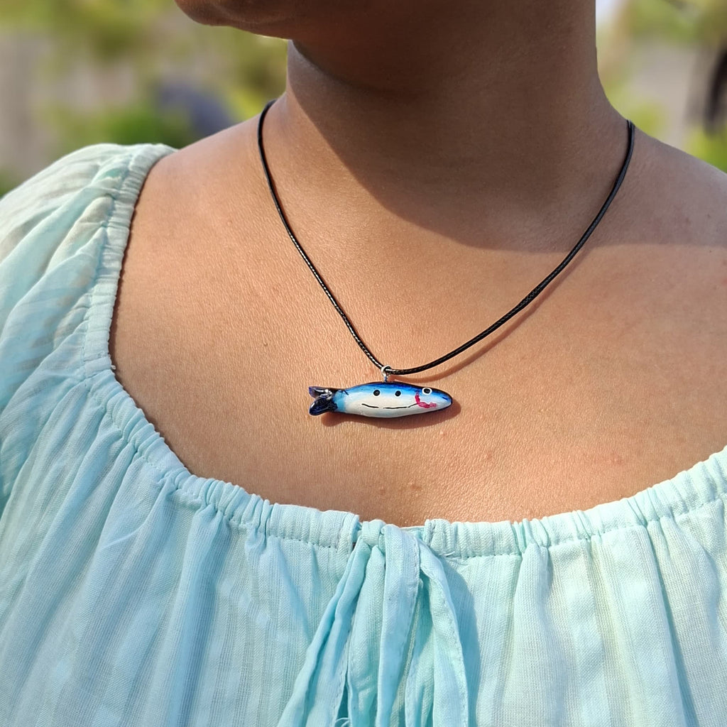 Blue Fish Necklace