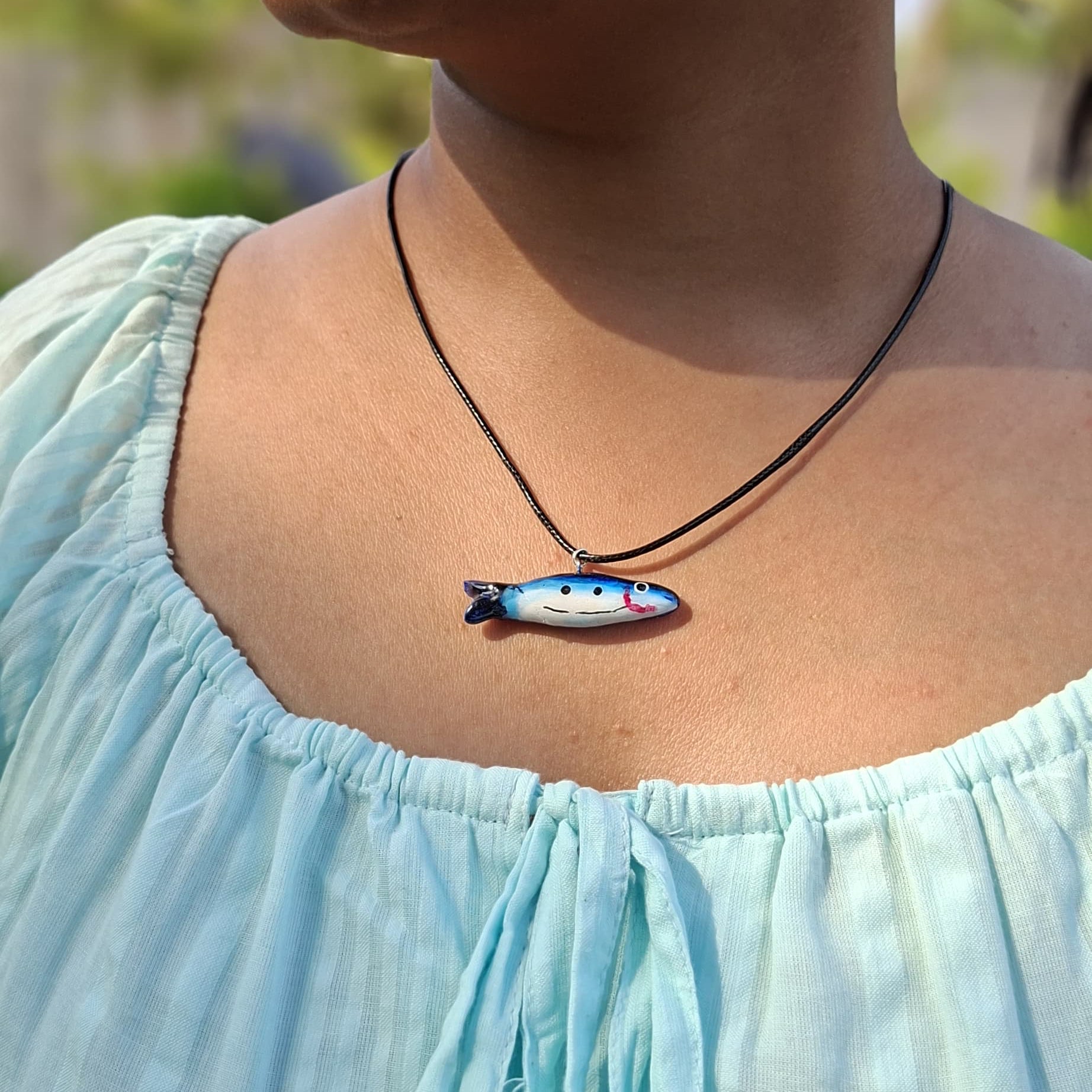 Blue Fish Necklace