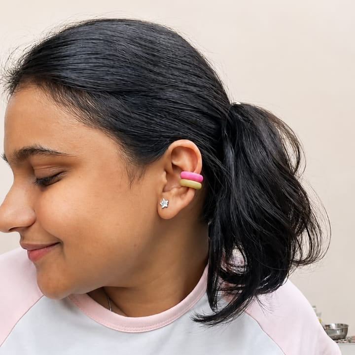 Pink Mint Earcuffs