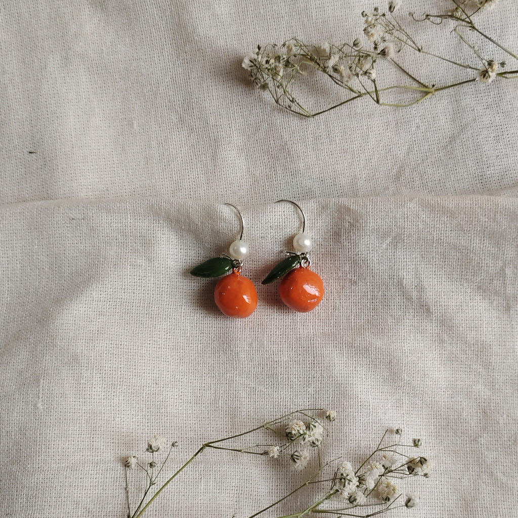 Handmade Orange Earrings🍊