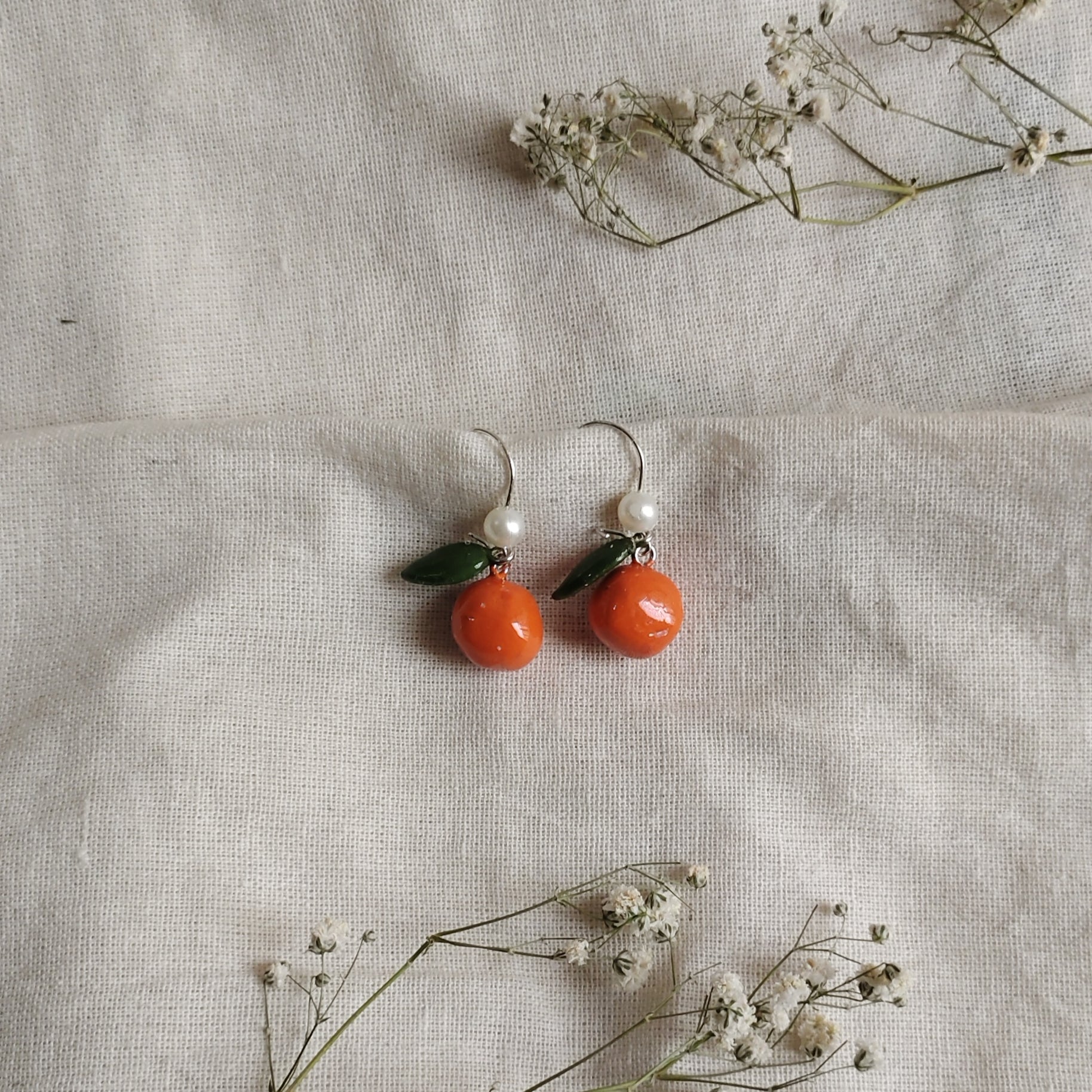 Handmade Orange Earrings