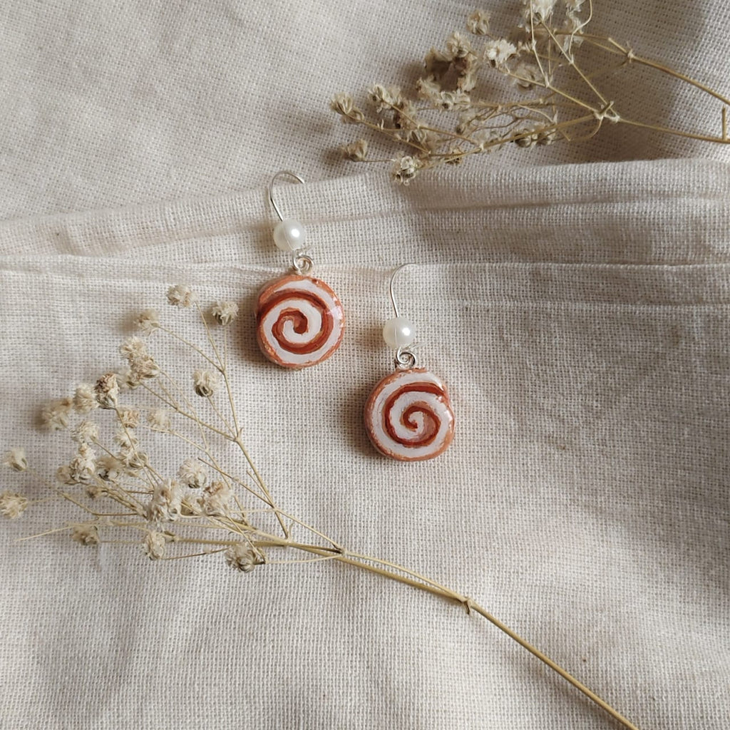Handmade Cinnamon Rolls Earrings🥮