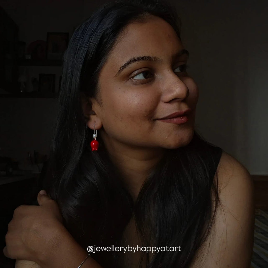 Handmade Pomegranate Earrings