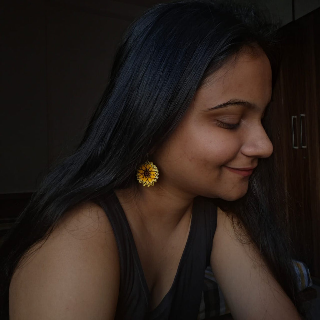 Handmade Sunflower Earrings
