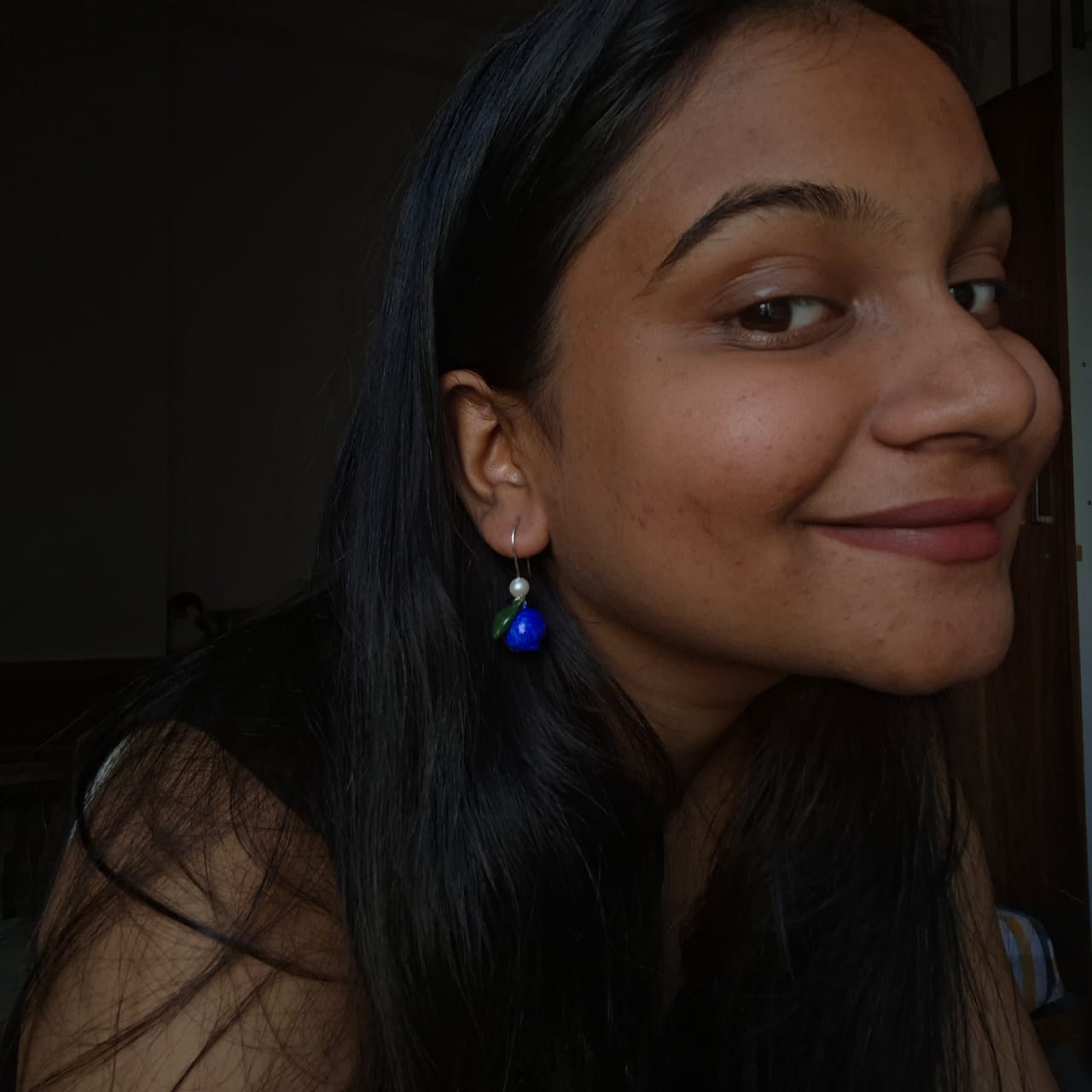 Handmade Blueberry Earrings