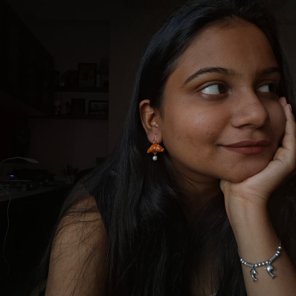 Handmade Croissant Earrings