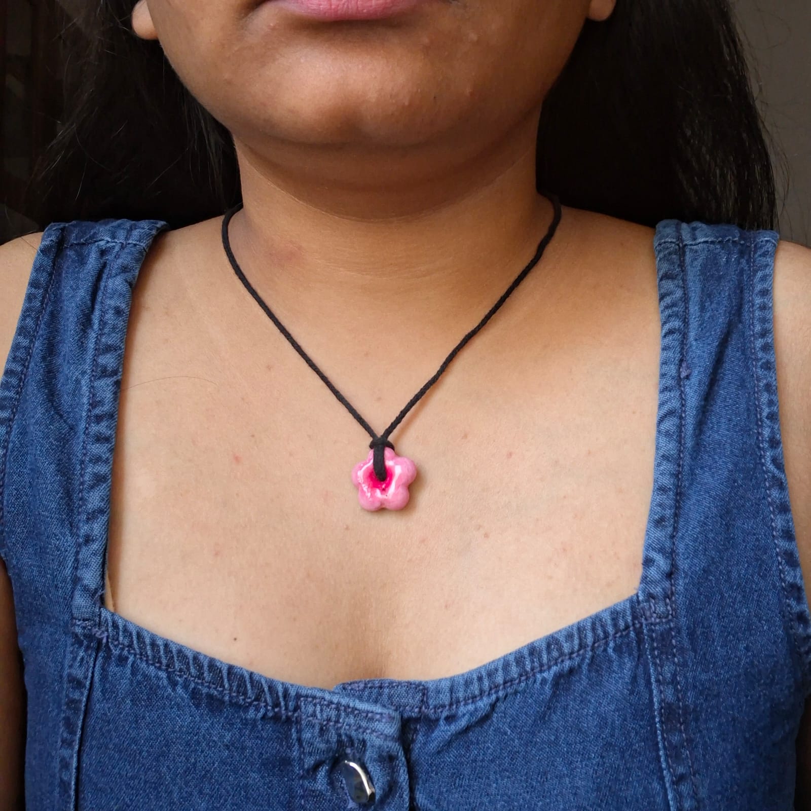 Pink Flower in thread