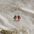 Handmade Multi Color Sparrow Earrings