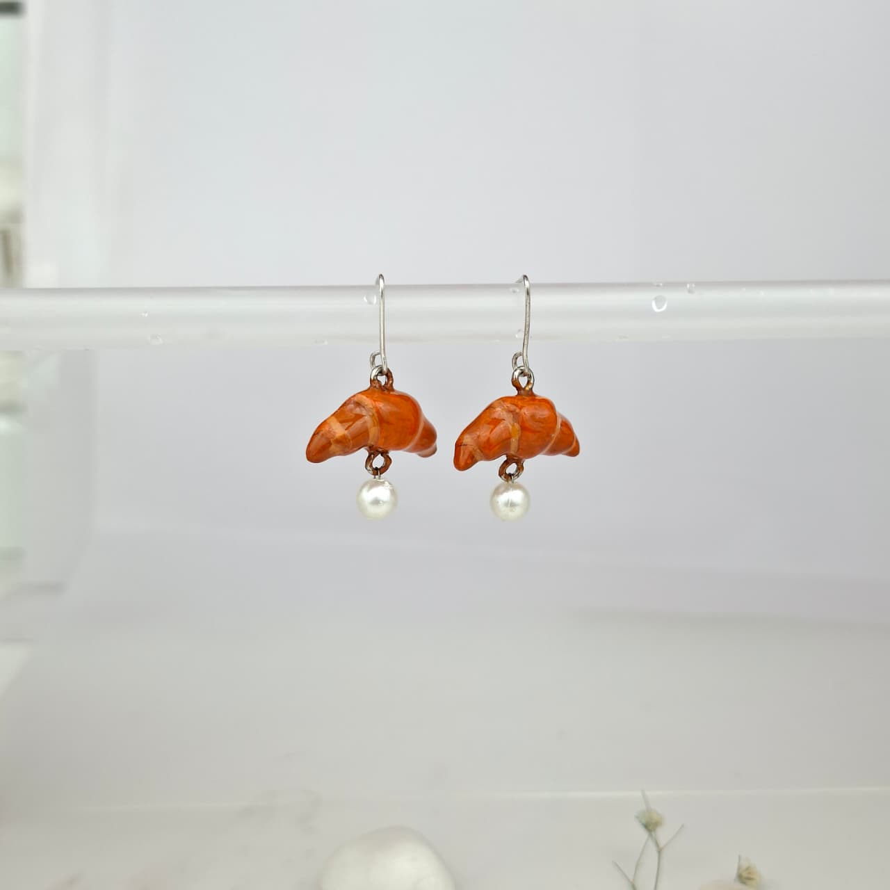 Handmade Croissant Earrings
