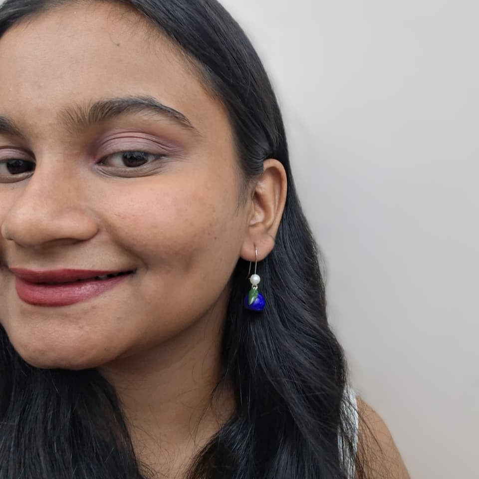 Handmade Blueberry Earrings