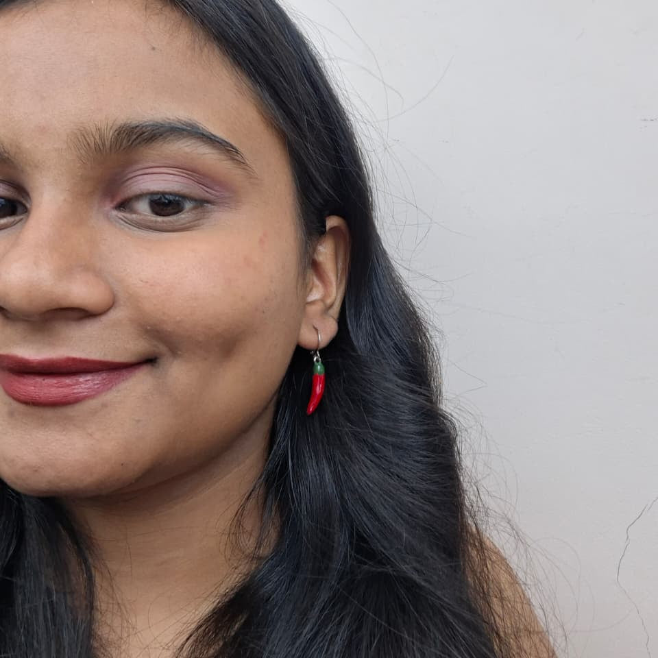 Handmade Red Chilly Earrings