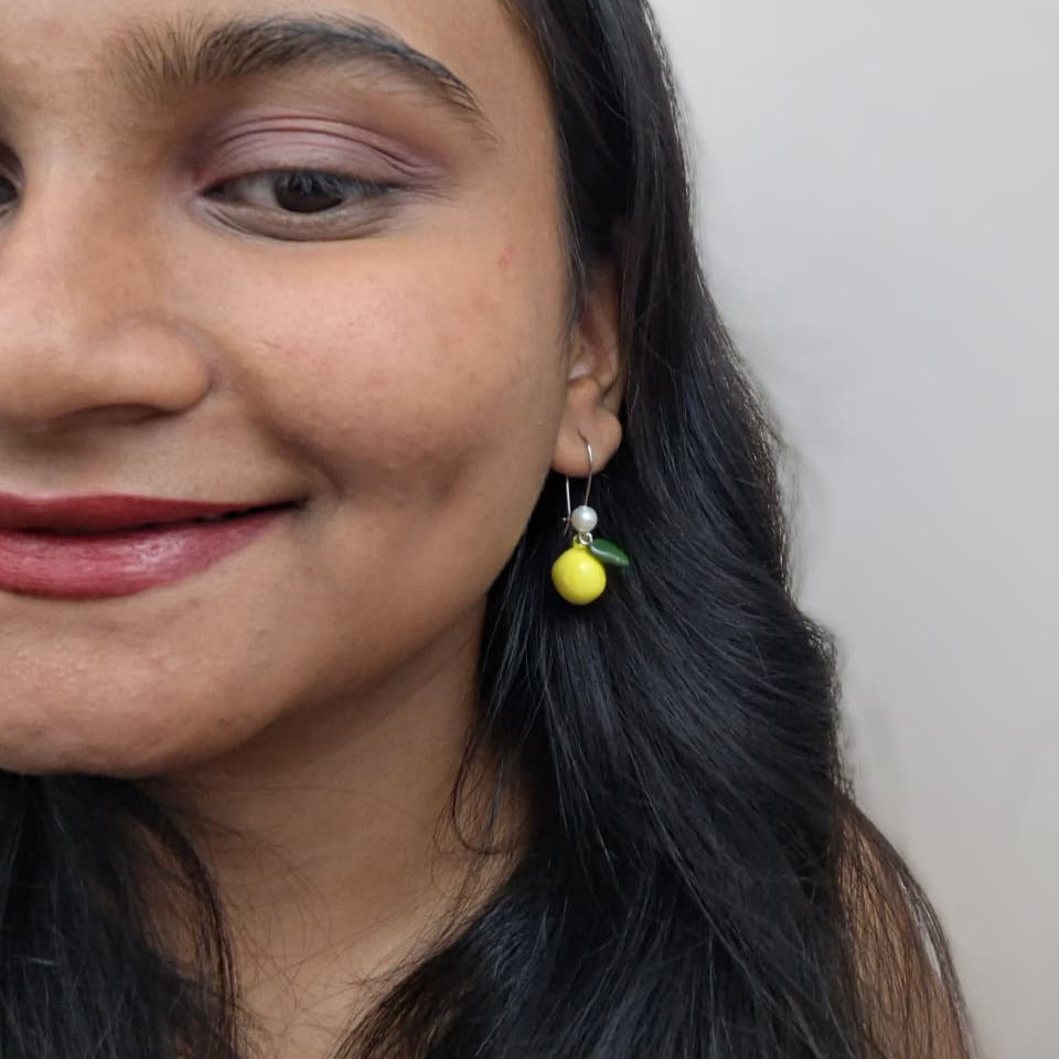 Handmade Lemon Earrings
