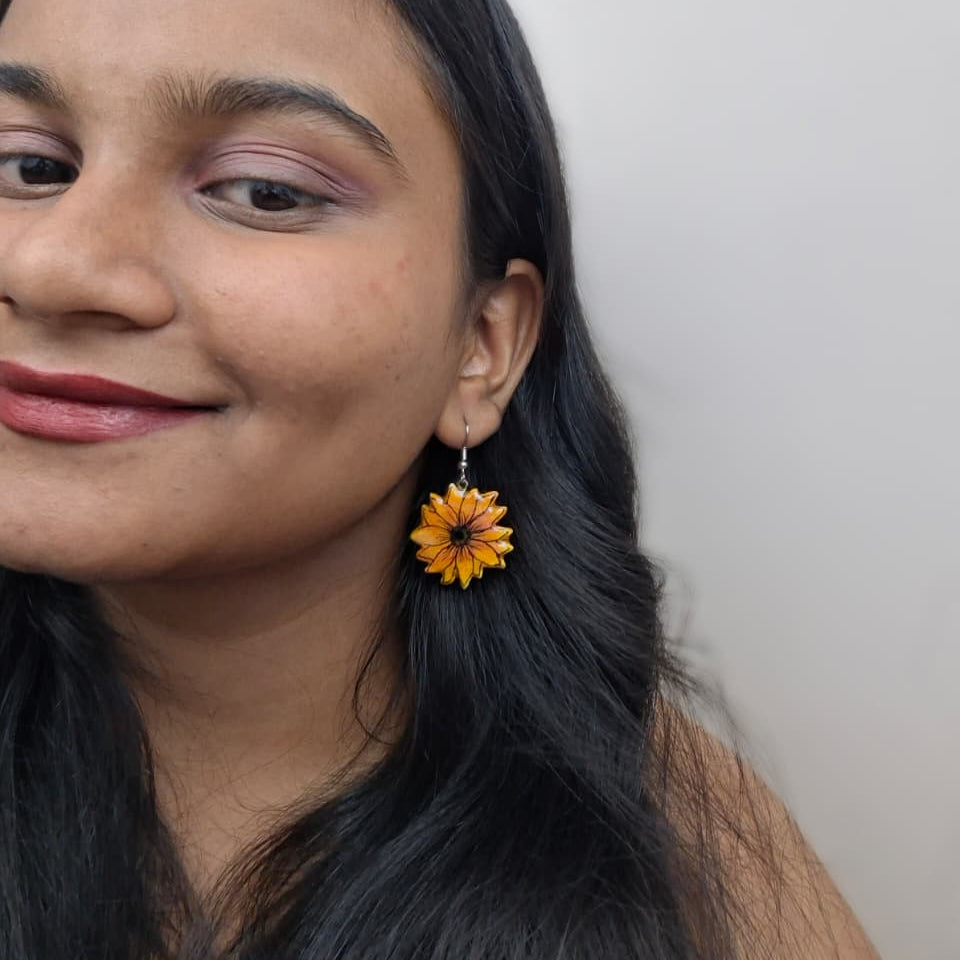 Handmade Sunflower Earrings