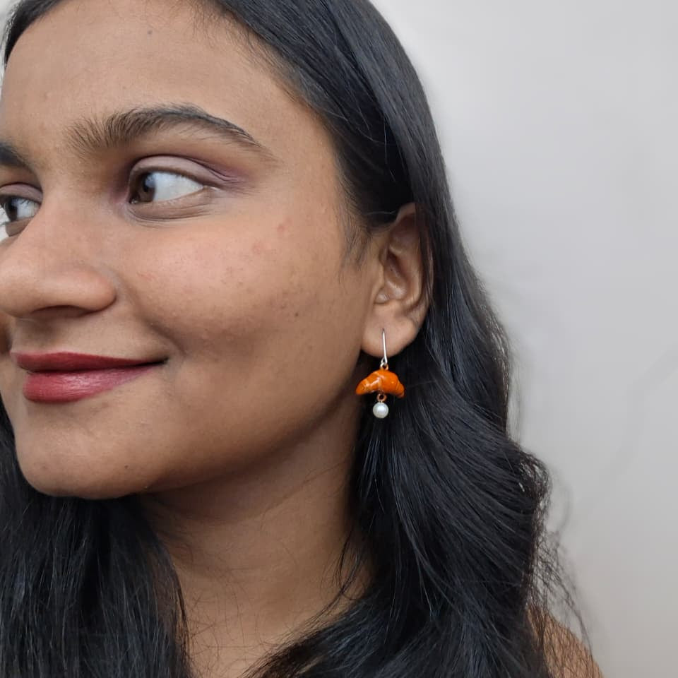 Handmade Croissant Earrings
