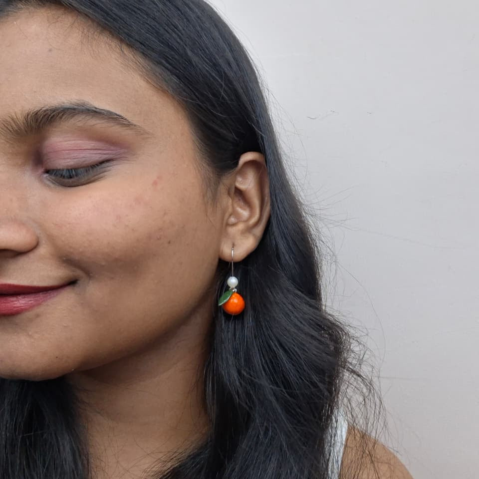 Handmade Orange Earrings🍊