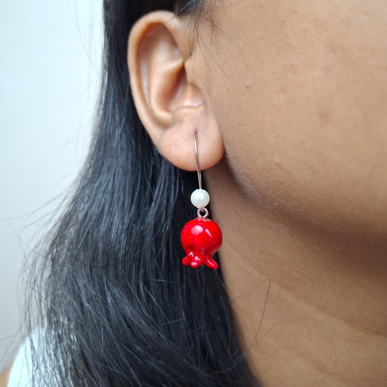 Handmade Pomegranate Earrings