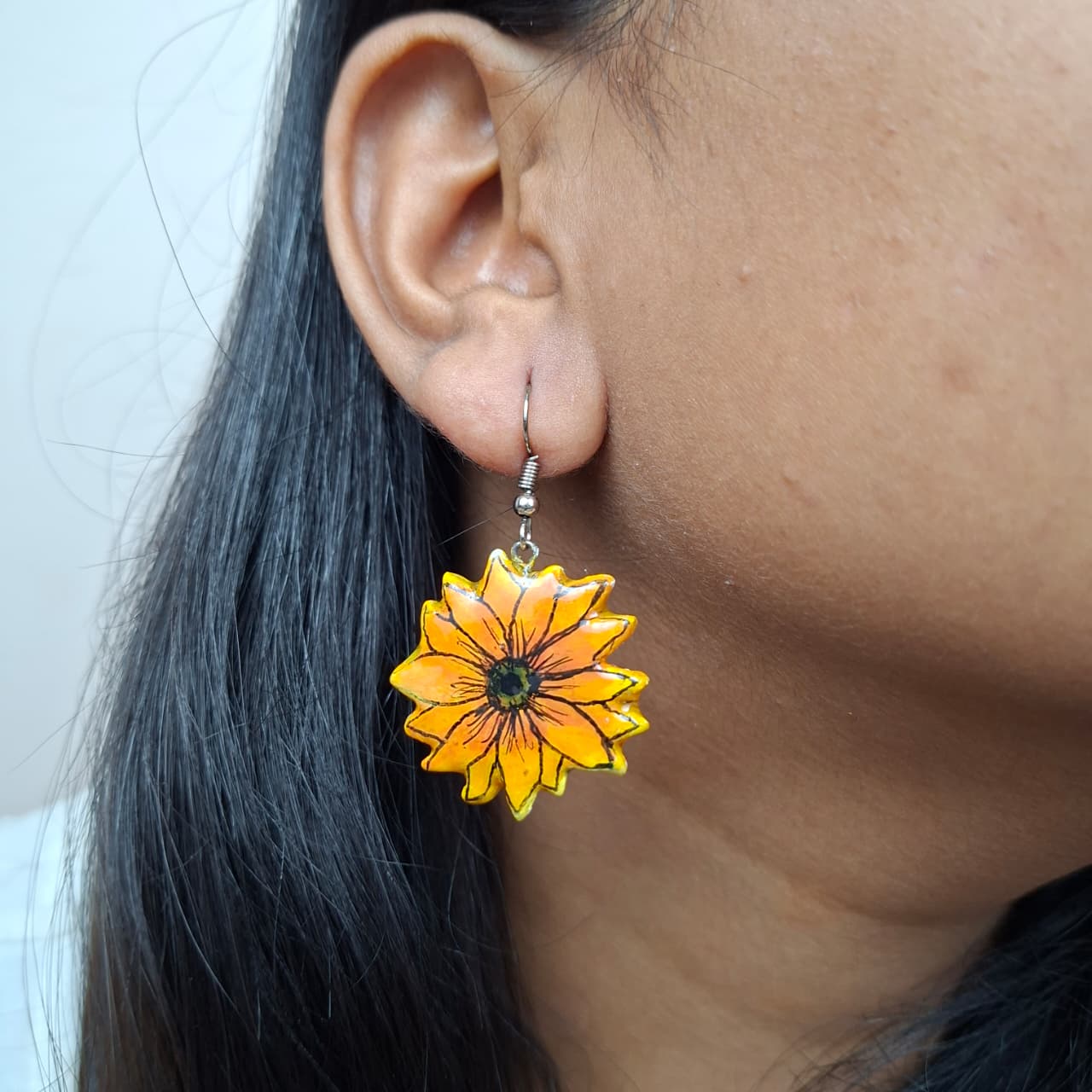 Handmade Sunflower Earrings