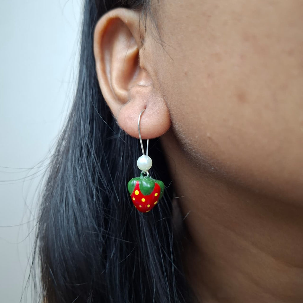 Handmade Strawberry Earrings🍓