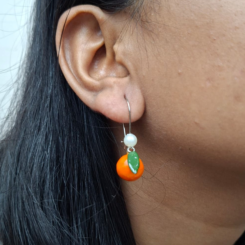 Handmade Orange Earrings🍊