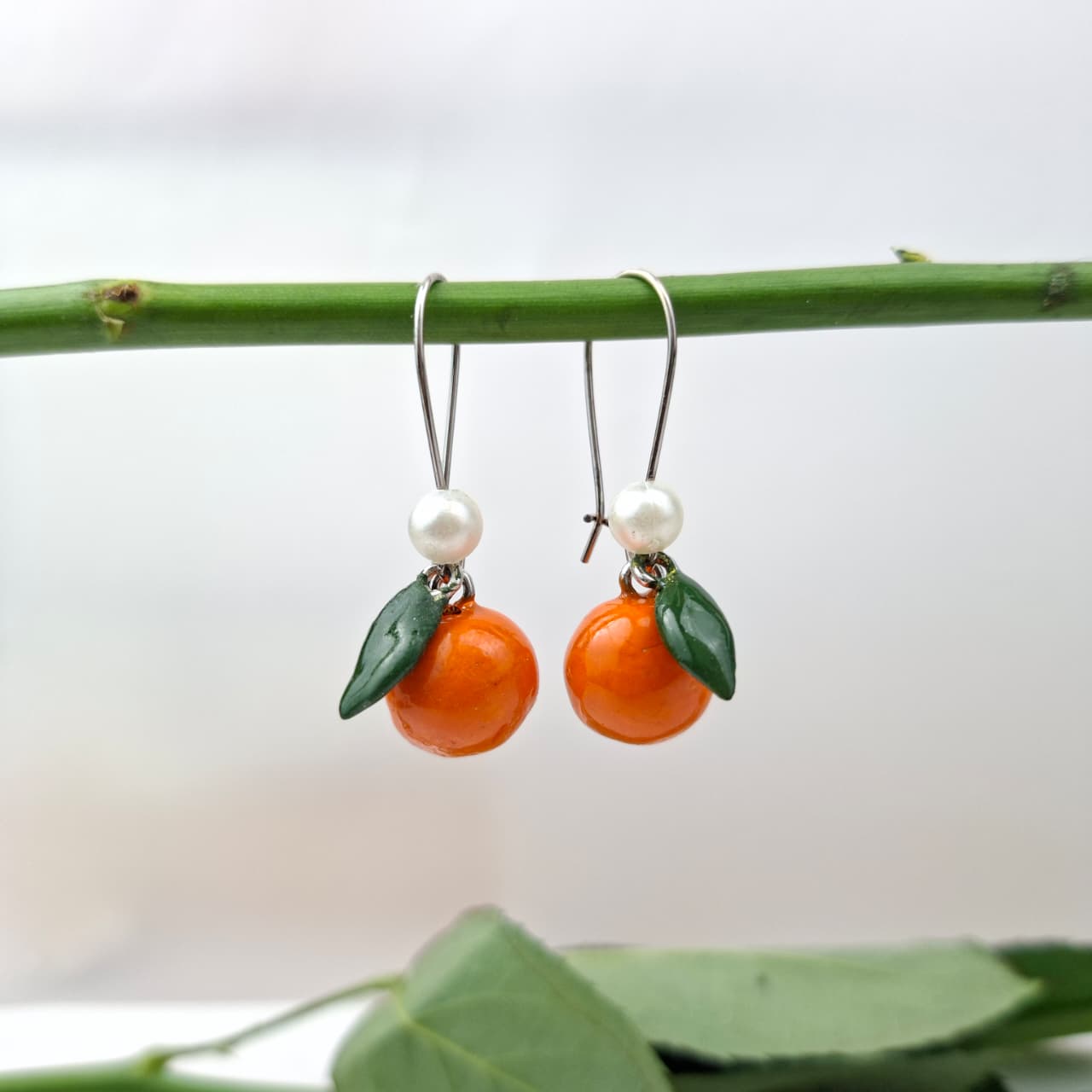 Handmade Orange Earrings