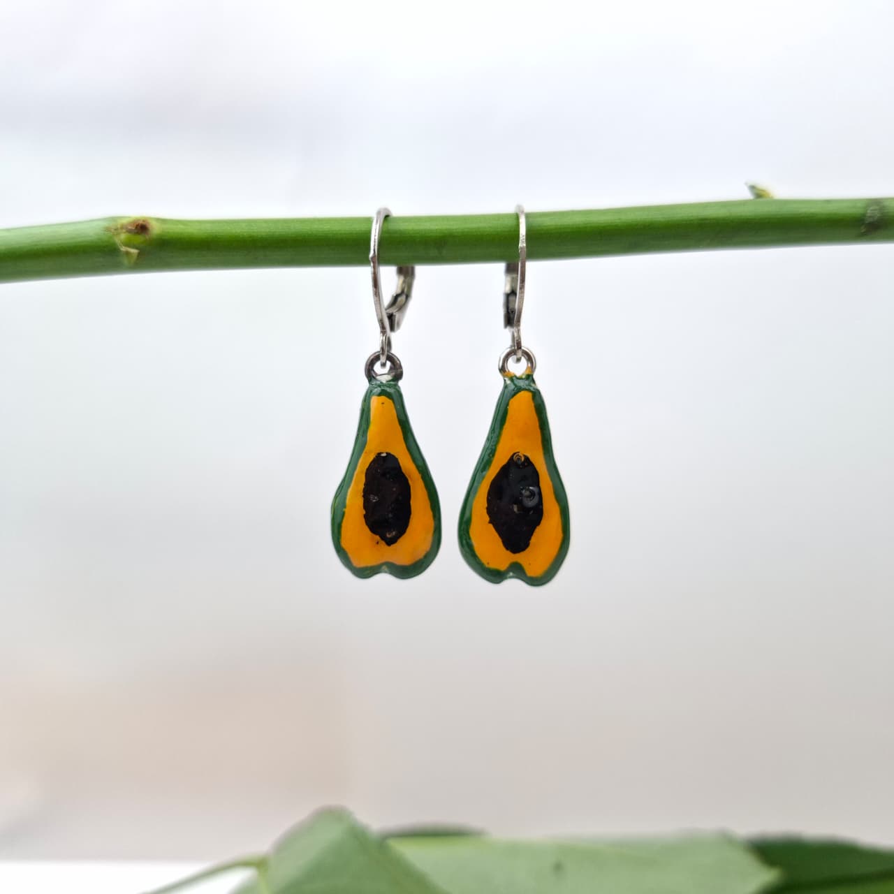 Handmade Papaya Earrings