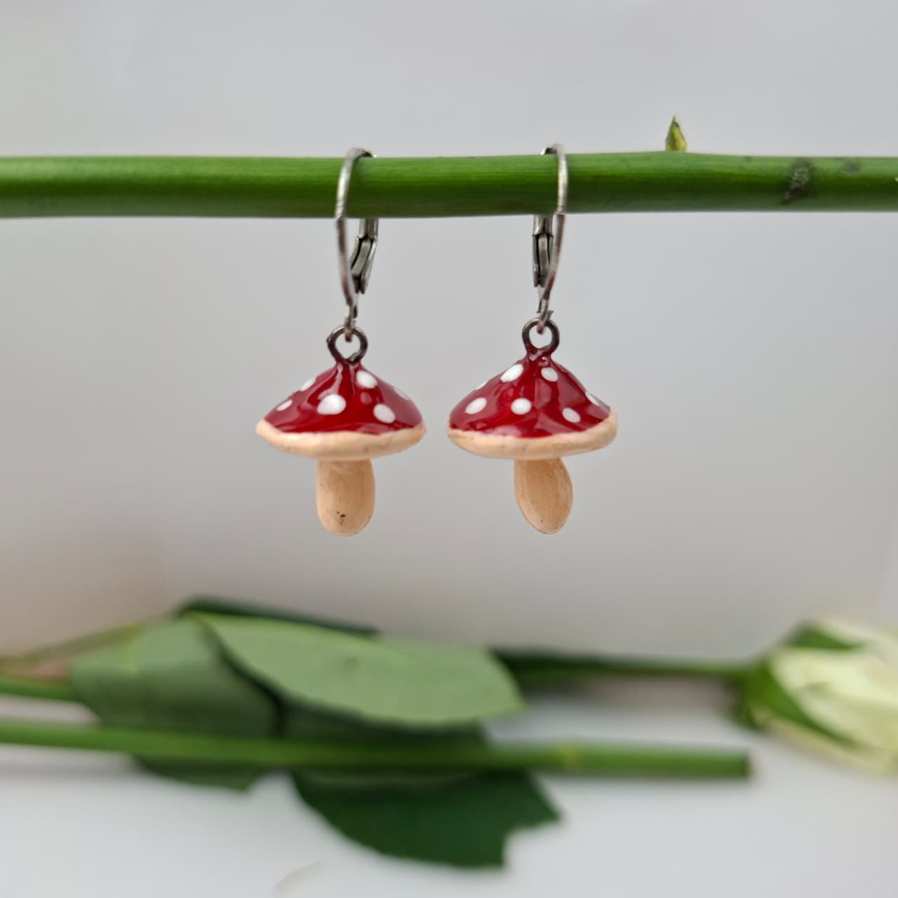 Handmade Mushroom Earrings