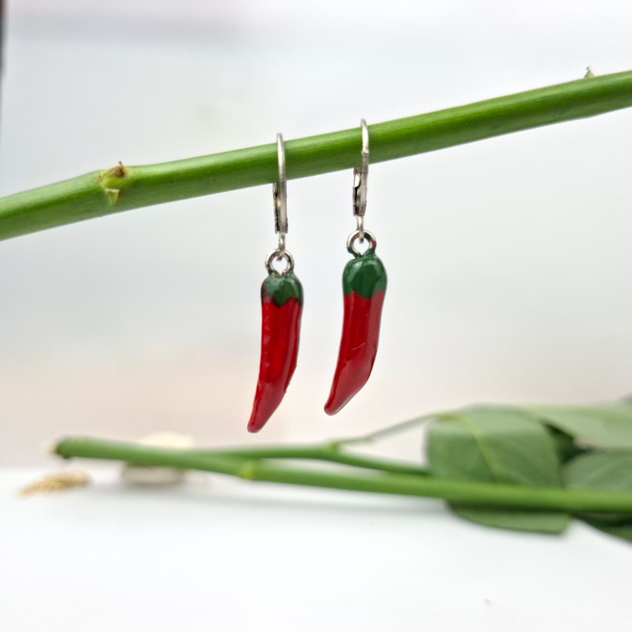Handmade Red Chilly Earrings