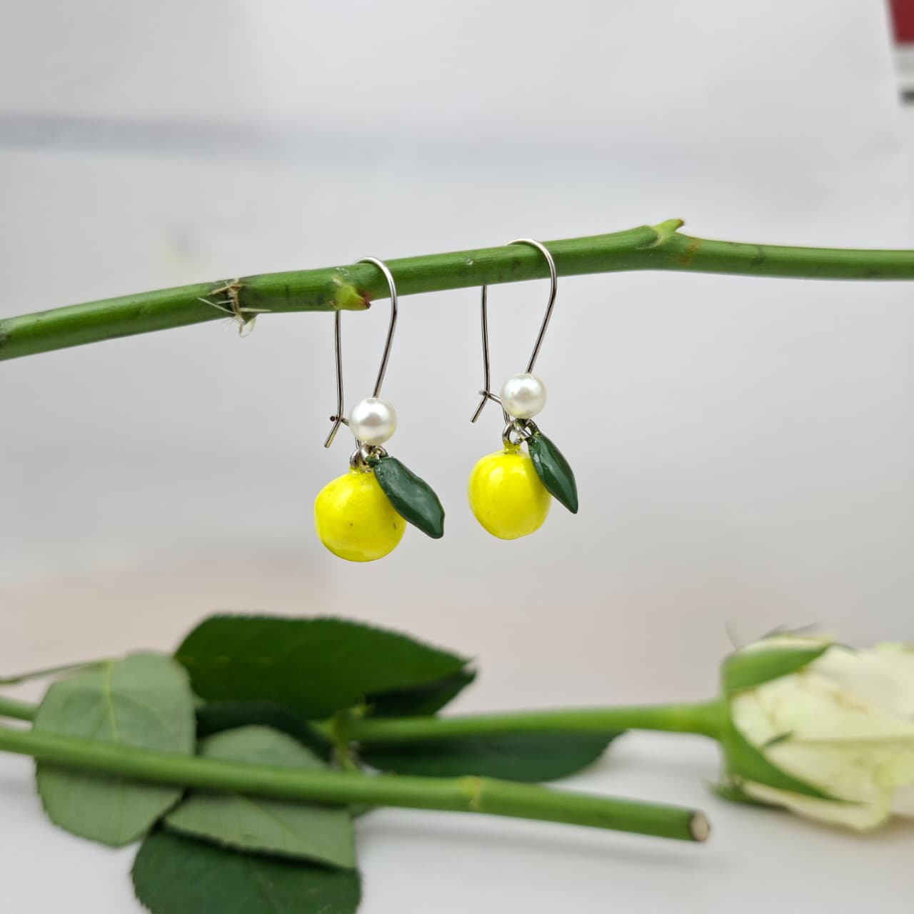 Handmade Lemon Earrings