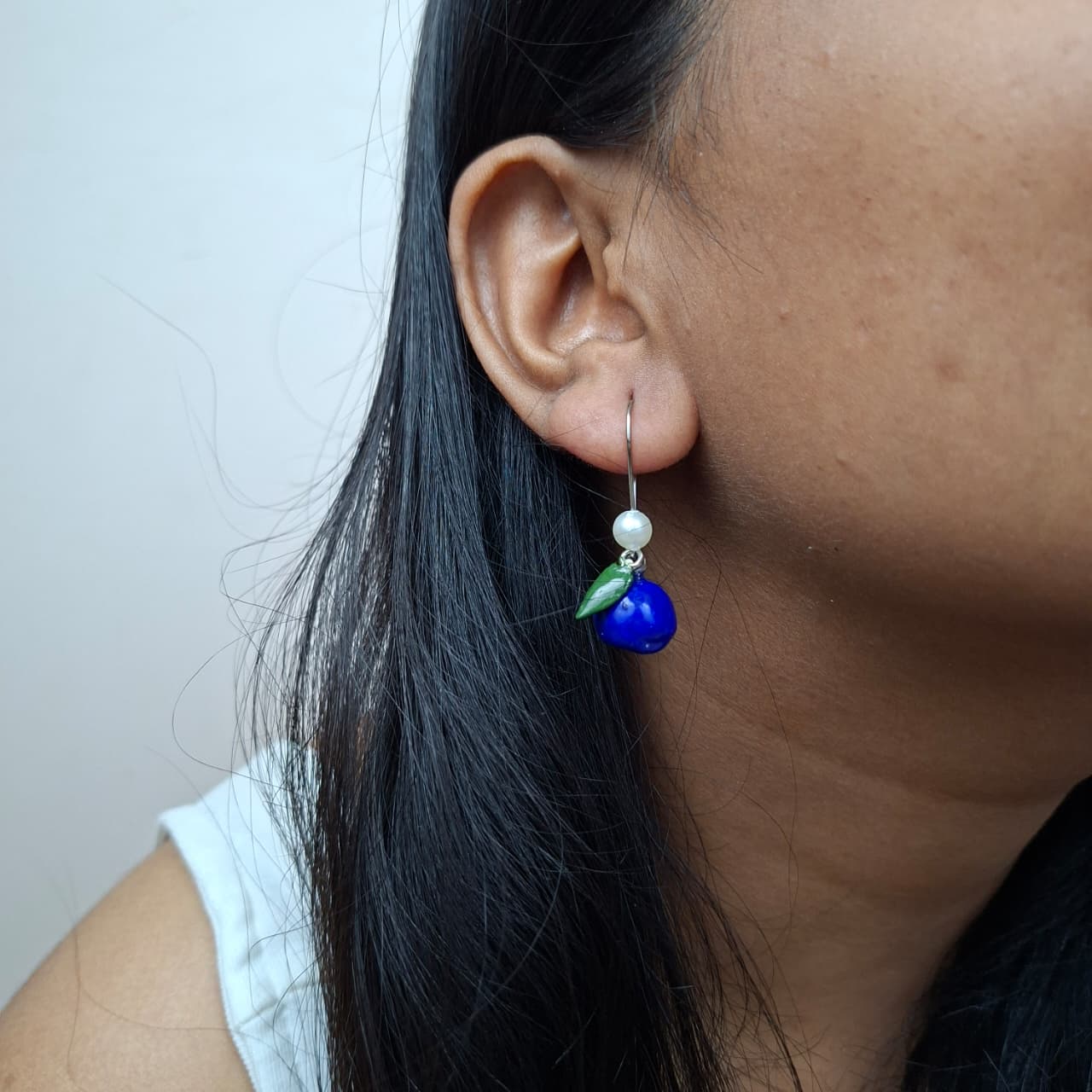 Handmade Blueberry Earrings